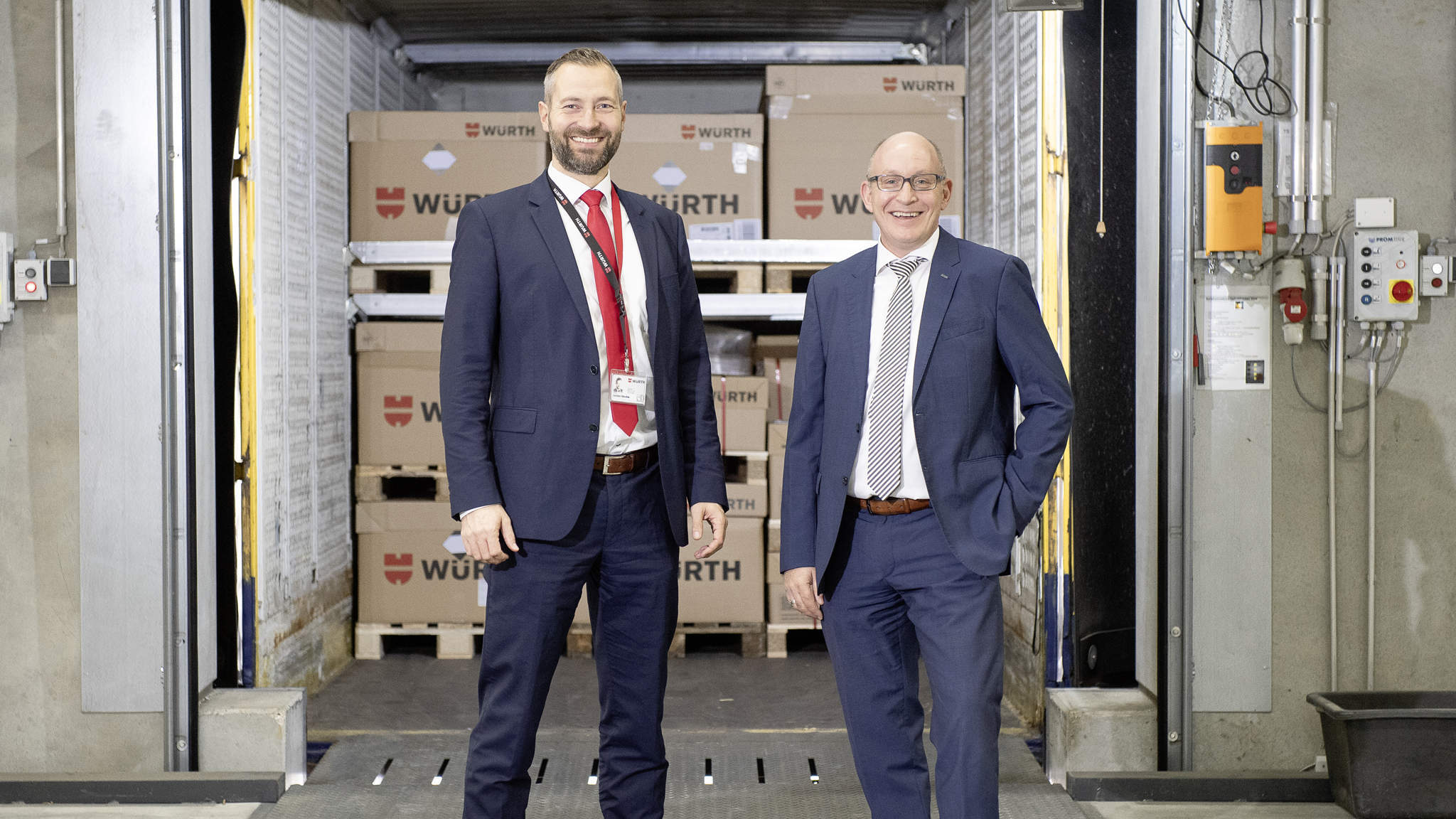 Zleva – Jochen Höschle, vedoucí supply chainu pro Adolf Würth GmbH & Co. KG a Marc-Oliver Bohlender, vedoucí pobočky DACHSER Öhringen